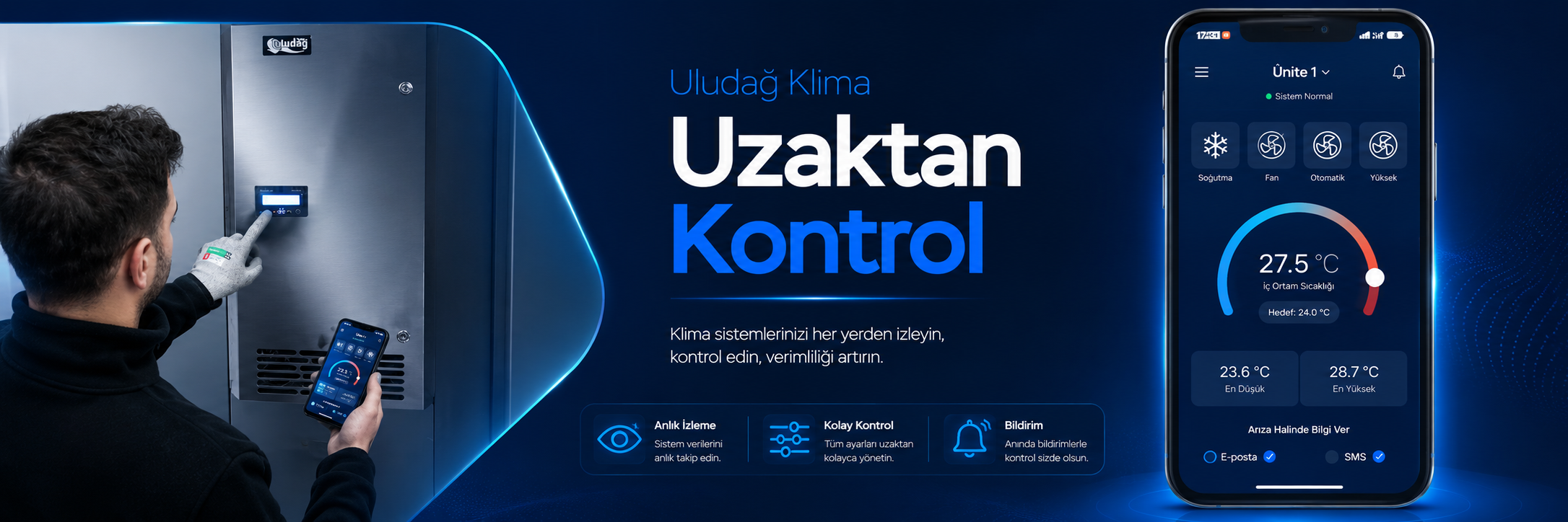 Uludag Klima smart enclosure cooler remote control system